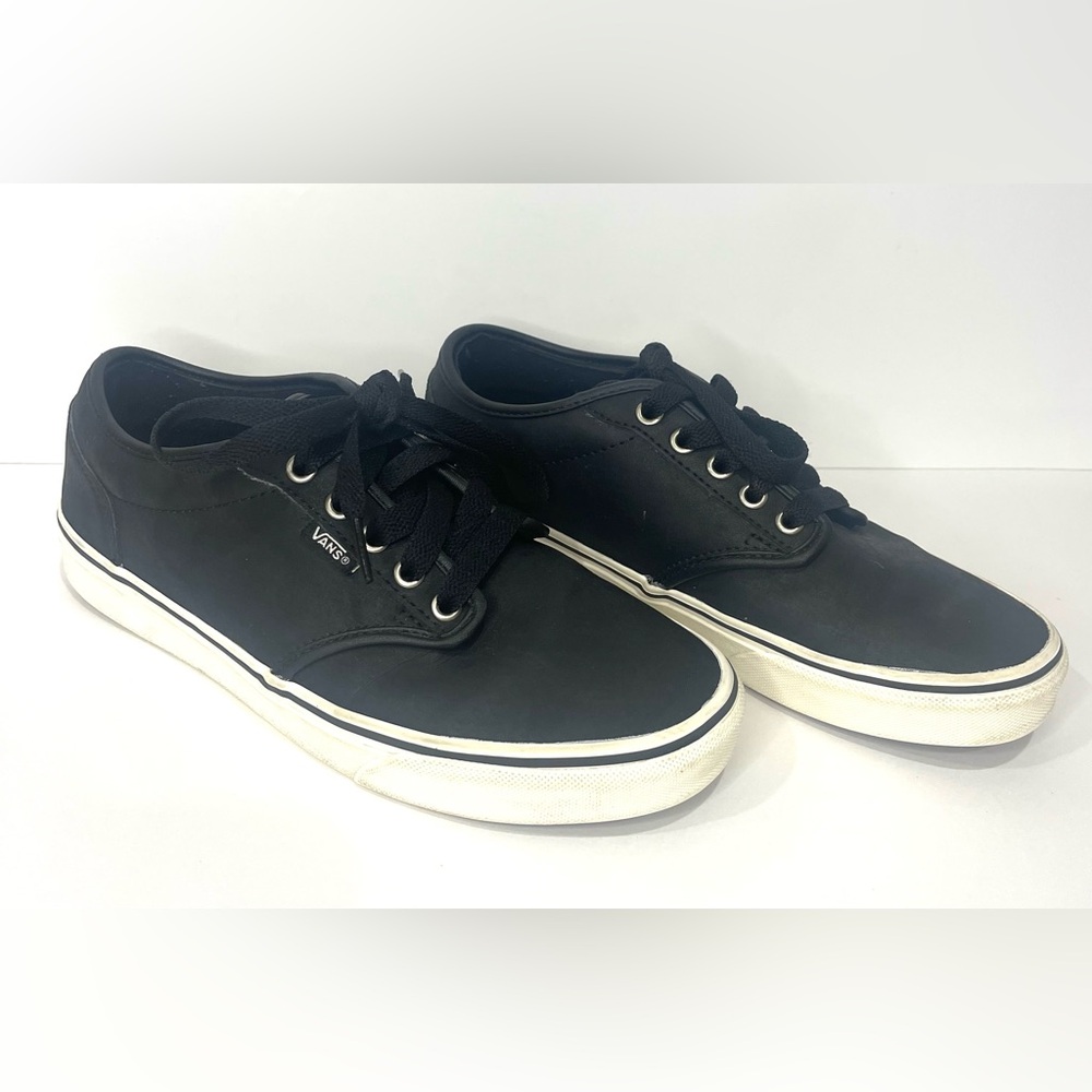 Vans Ultracush Black Leather Laceup Shoes Men's Size 7.5 500714